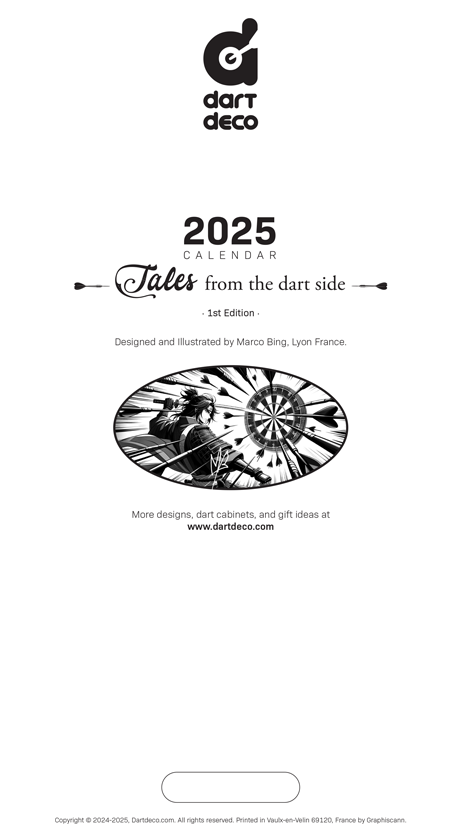 2025 Darts Calendar 'Tales from the dart side'